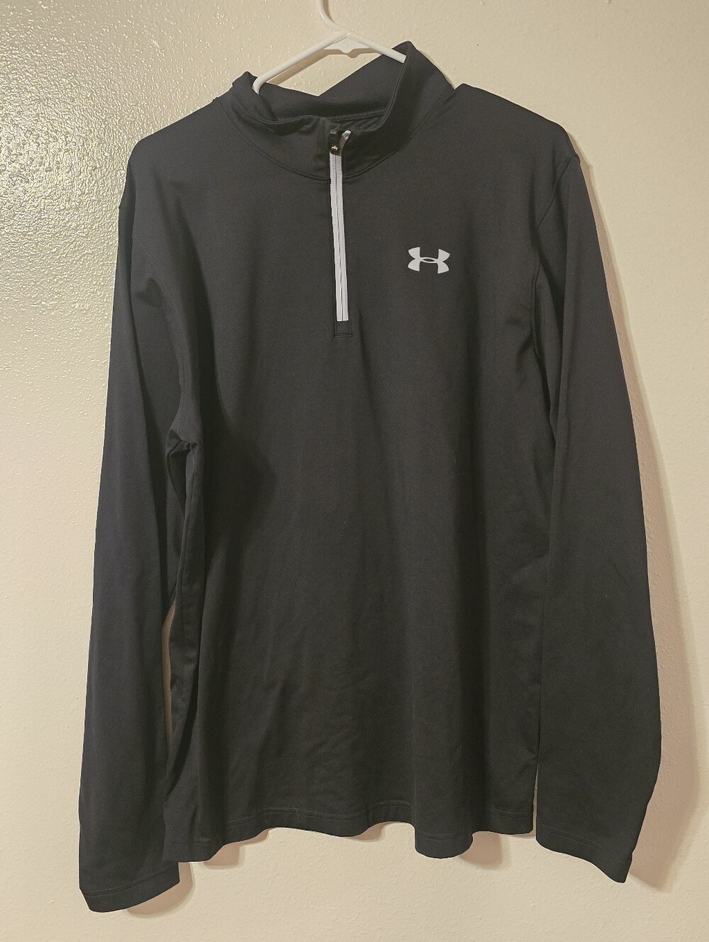 Under Armour Men's ColdGear Fitted 1/4-Zip Pullover - Black, Size XL